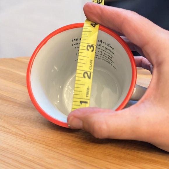 Elegant White and Red Dining Mug with Inspirational Text - Picture 6 of 6